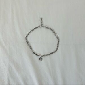 Y2K! METALLIC SILVER CHAIN CLOUD NECKLACE!
